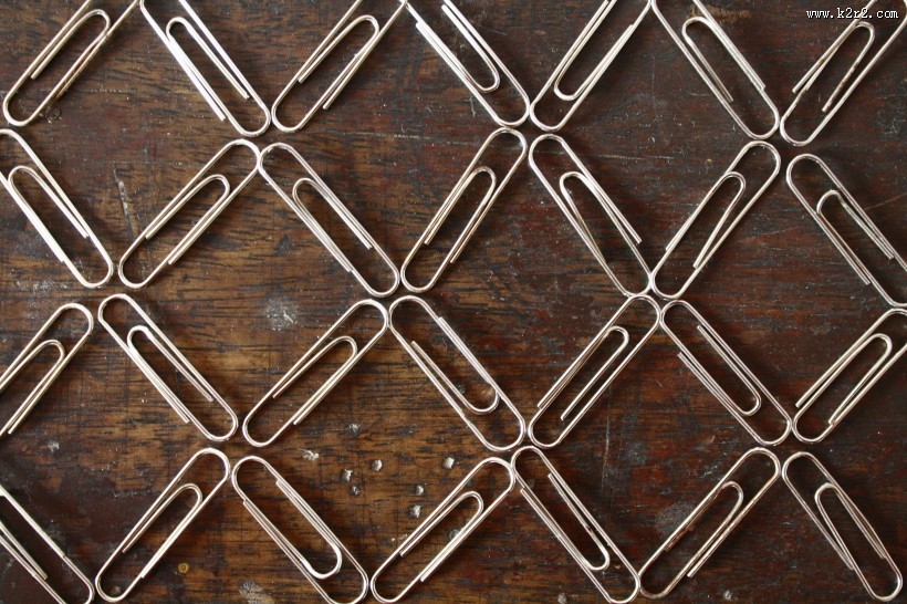 银白色的回形针图片