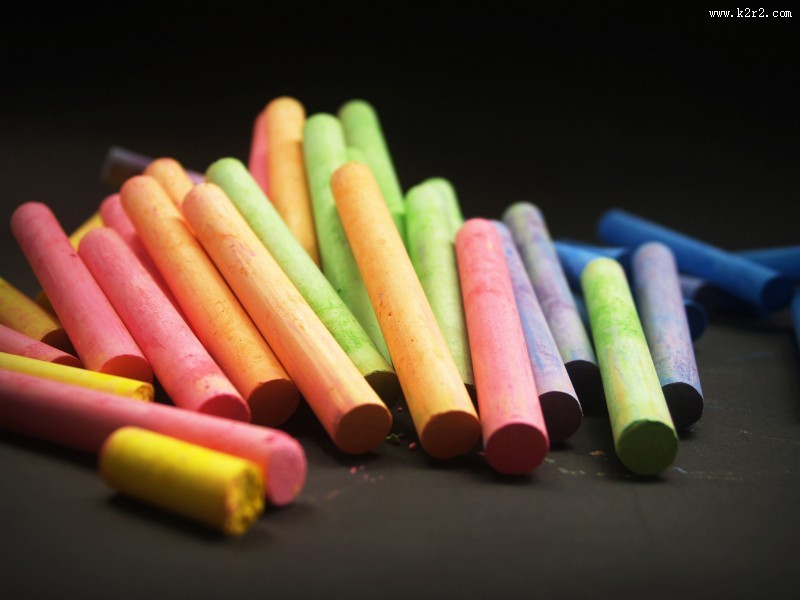 彩色粉笔图片