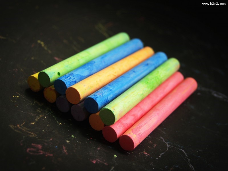 彩色粉笔图片