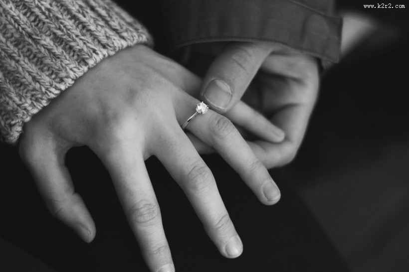 戴在手上的戒指图片