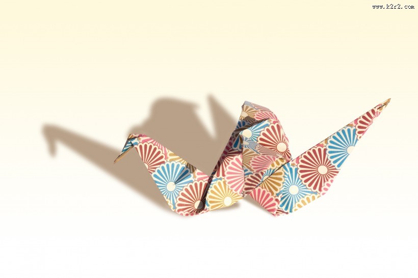 唯美手工彩色千纸鹤图片