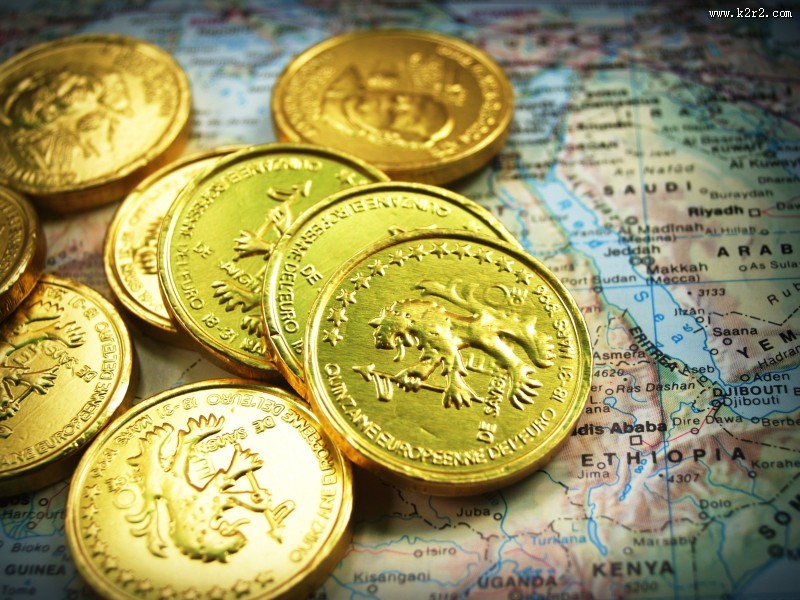 金闪闪的硬币图片