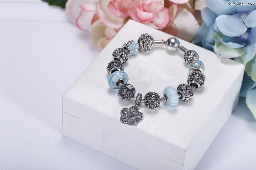 精美的银项链图片