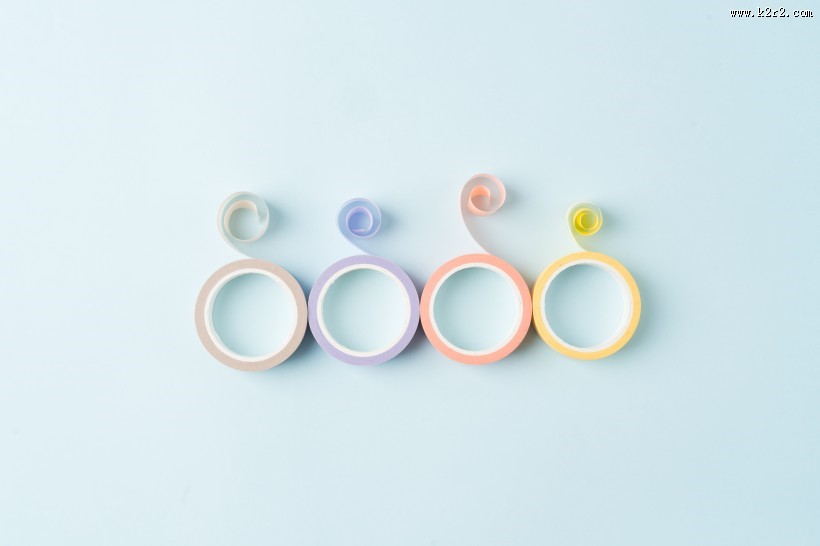 五颜六色的胶带图片