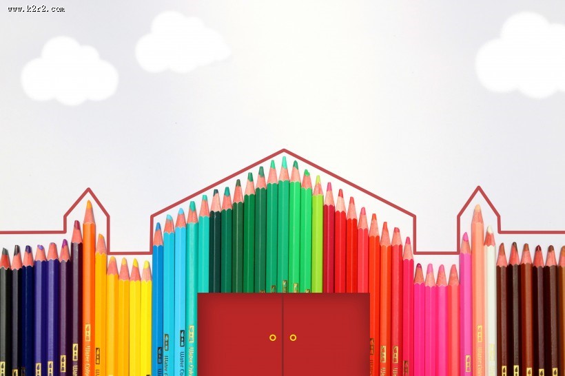 唯美彩色铅笔图片