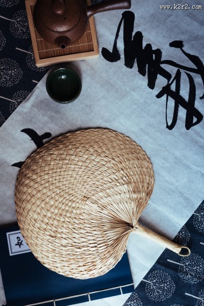 夏日传统蒲扇图片