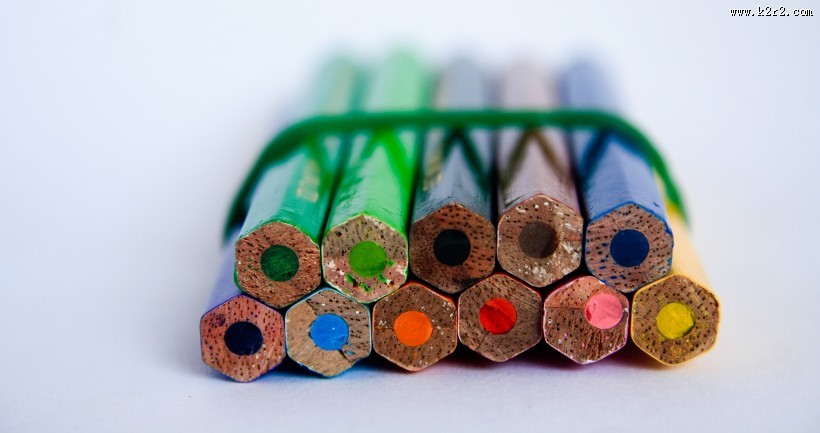 漂亮的彩色铅笔图片