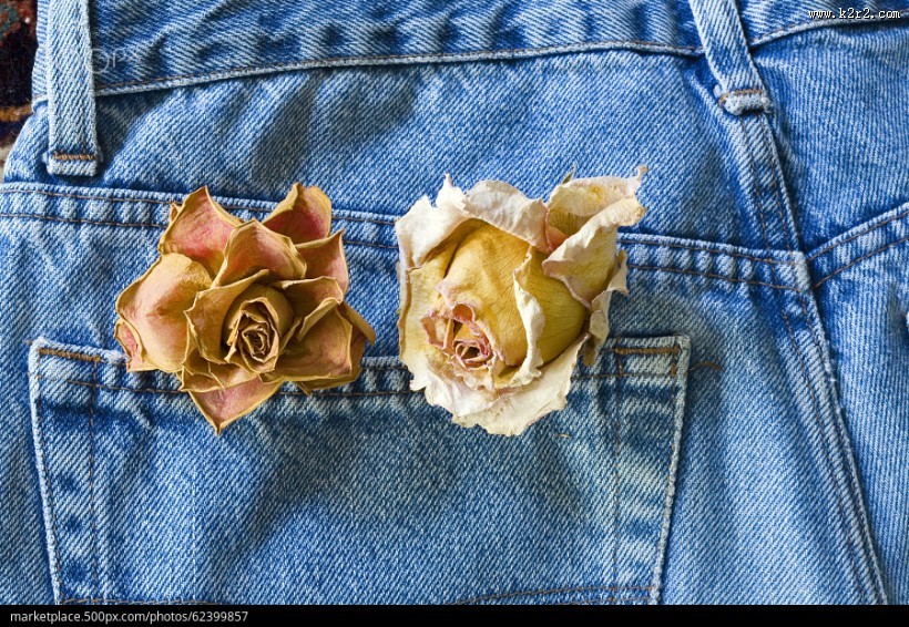 牛仔裤局部图片