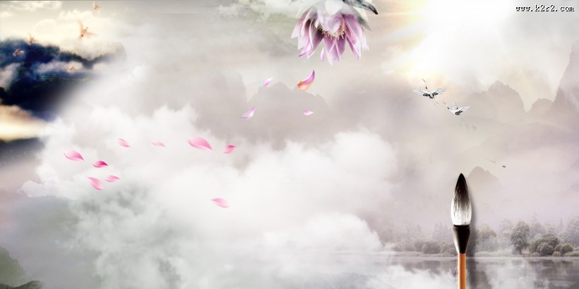 书写毛笔文具图片