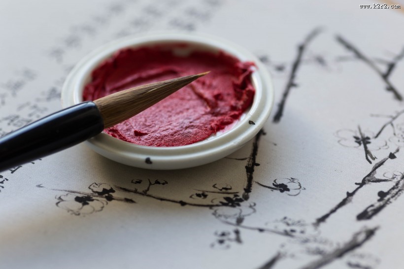 书写毛笔文具图片