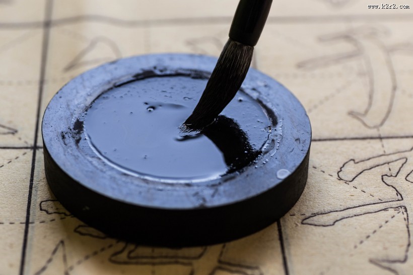 书写毛笔文具图片