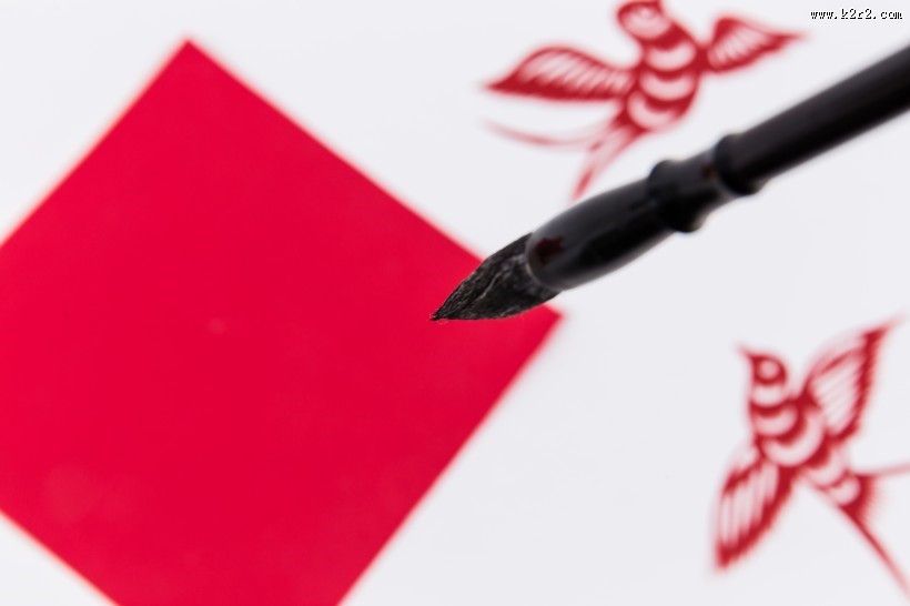 书写毛笔文具图片