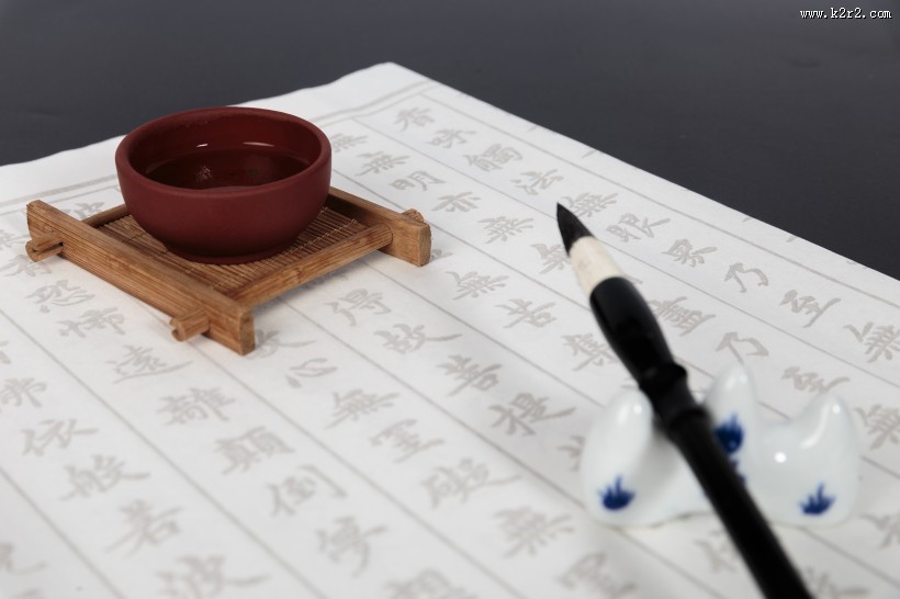 书写毛笔文具图片