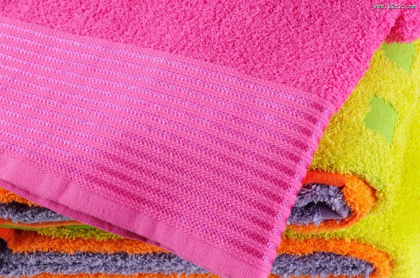 五颜六色的毛巾图片