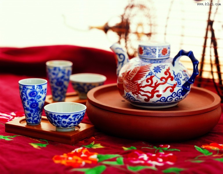 经典的中式茶具图片