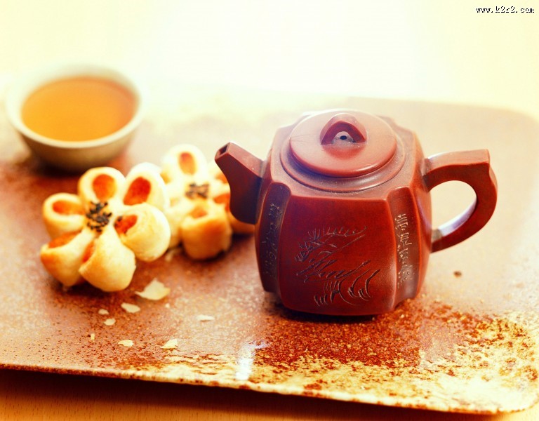 陶土工艺品紫砂壶图片