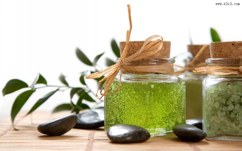 唯美的SPA用品特写图片