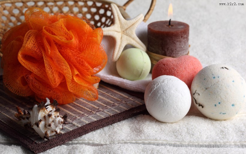 唯美的SPA用品特写图片