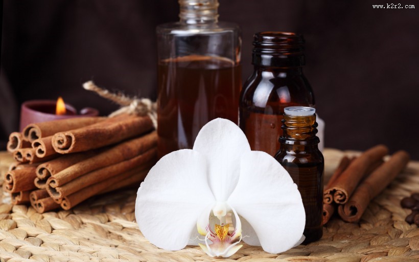 唯美的SPA用品特写图片