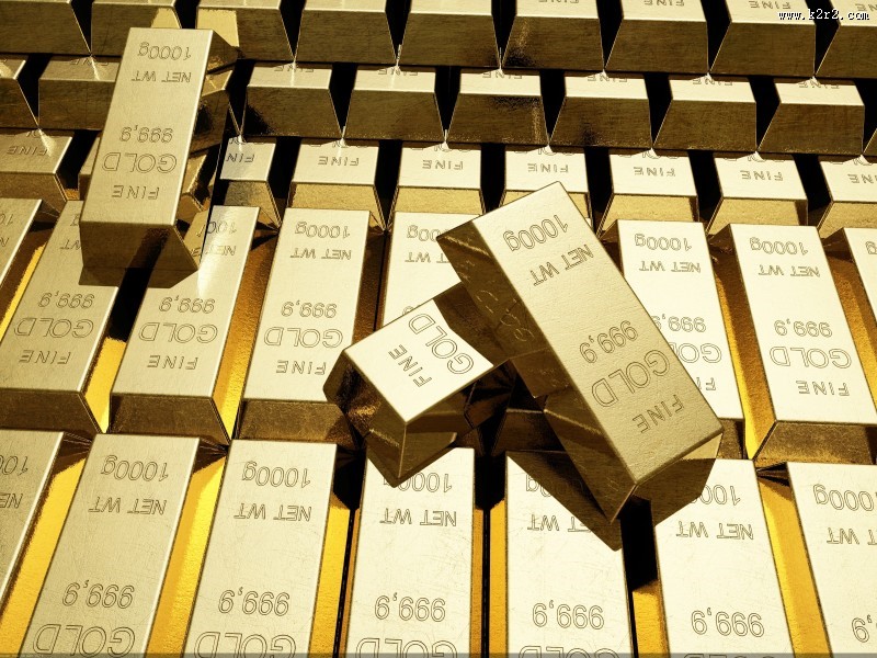 黄灿灿的金条图片