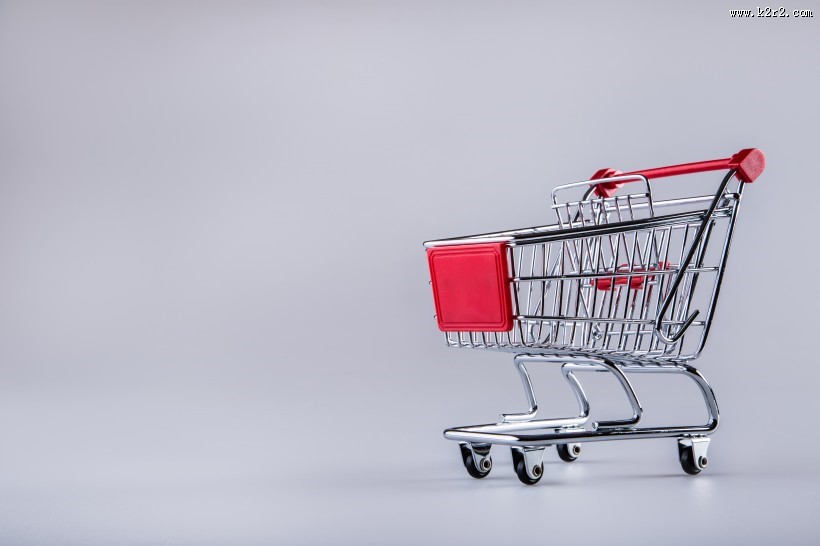 购物车与钞票图片