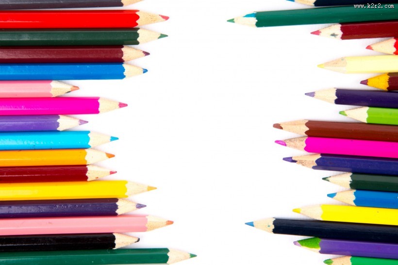 五颜六色的彩色铅笔图片