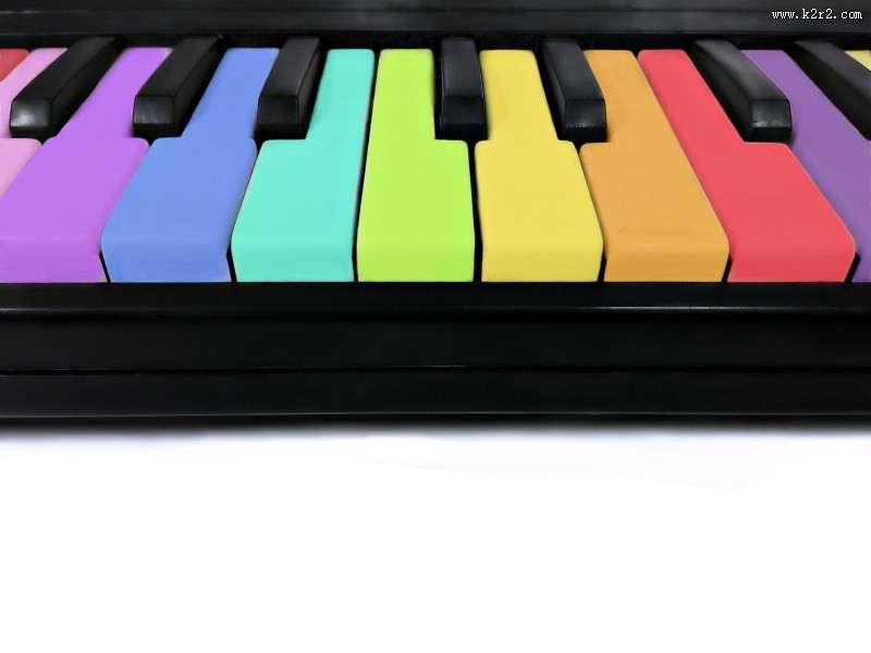 彩色钢琴按键图片大全