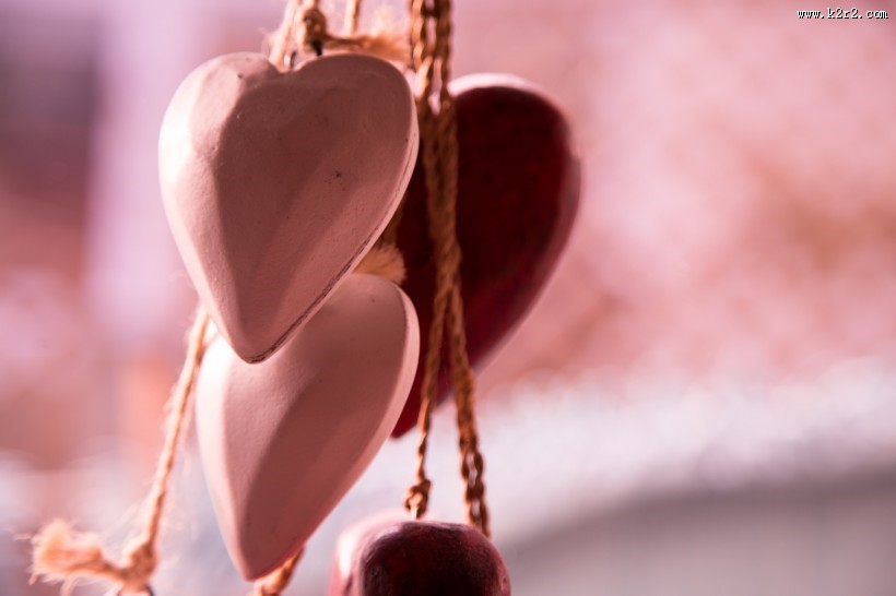 木质爱心形状挂饰图片大全