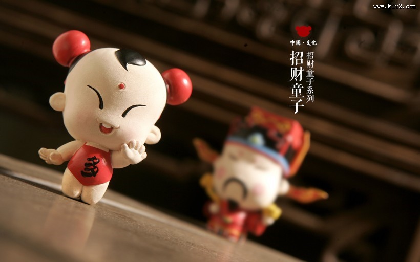 招财童子家族摆件图片大全