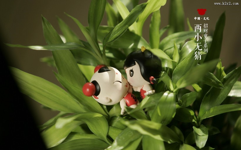 招财童子家族摆件图片大全