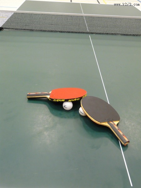 放在一起的乒乓球和球拍图片