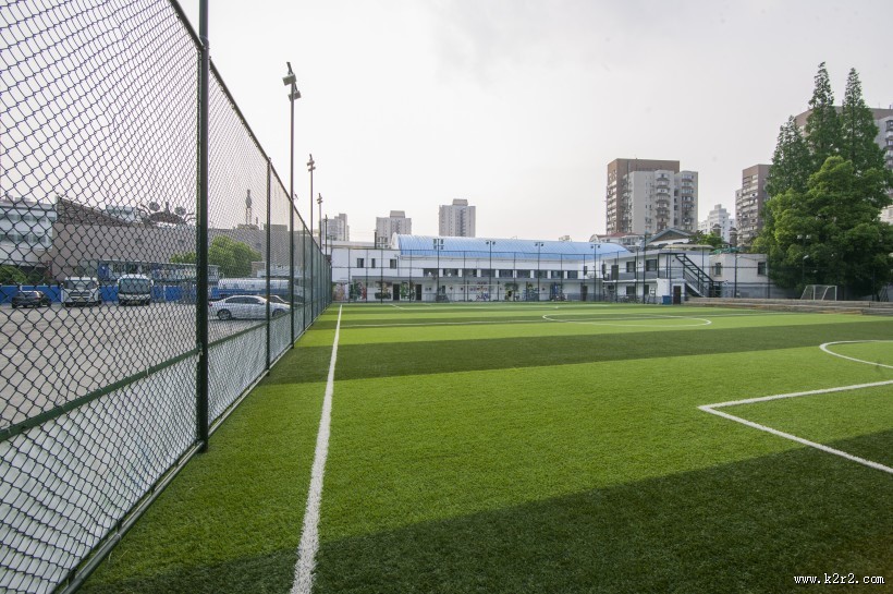 绿色开阔的足球场图片