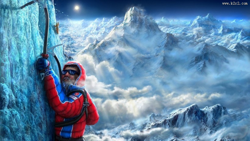 极限运动登雪山图片