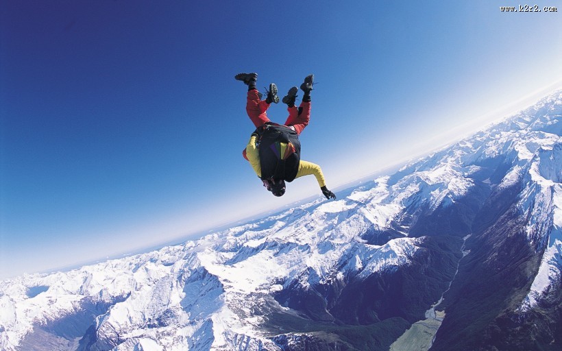 高空极限跳伞图片