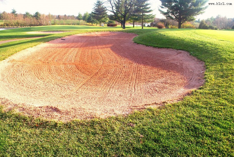 高尔夫球场沙坑图片大全