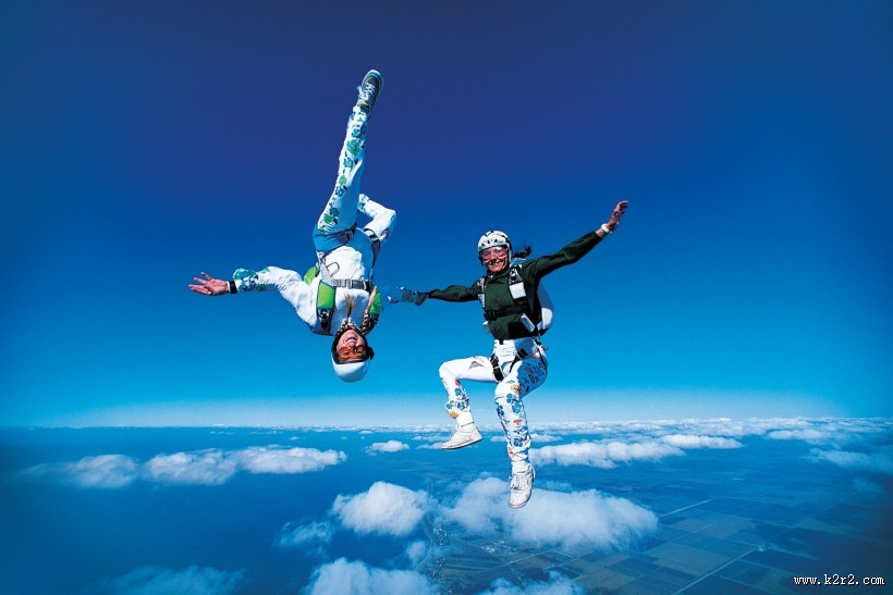 高空跳伞图片