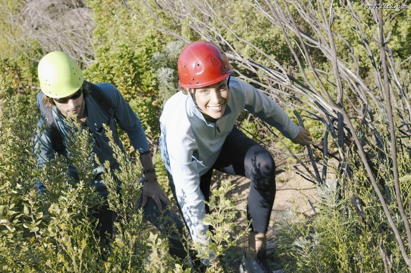 休闲爬山图片