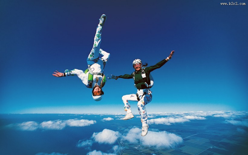 高空跳伞极限运动图片