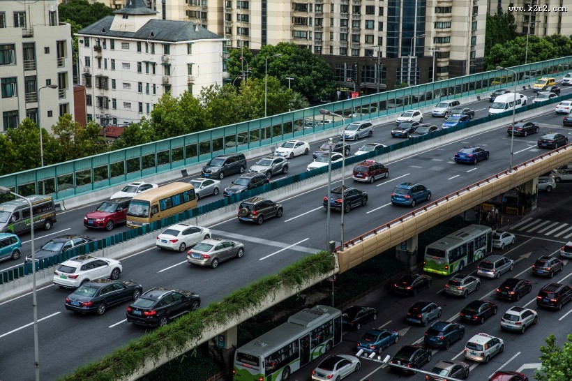 拥堵的城市交通图片大全