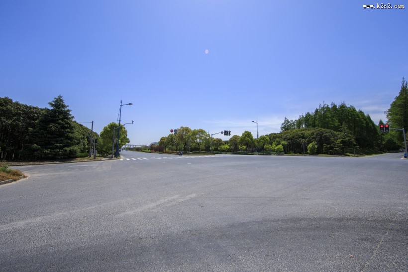 城市道路风景图片