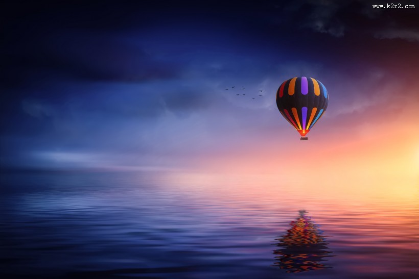空中的热气球图片大全