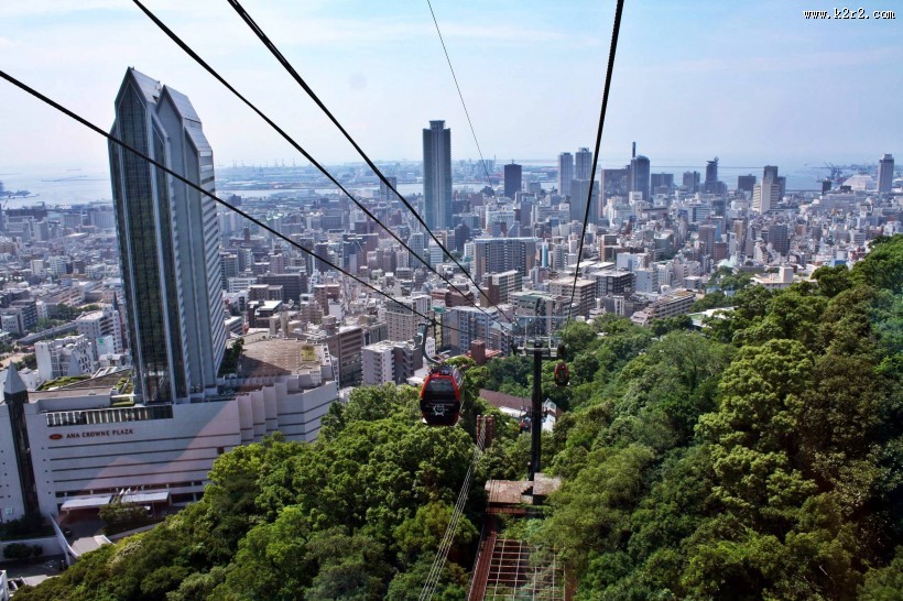 悬在空中的缆车图片
