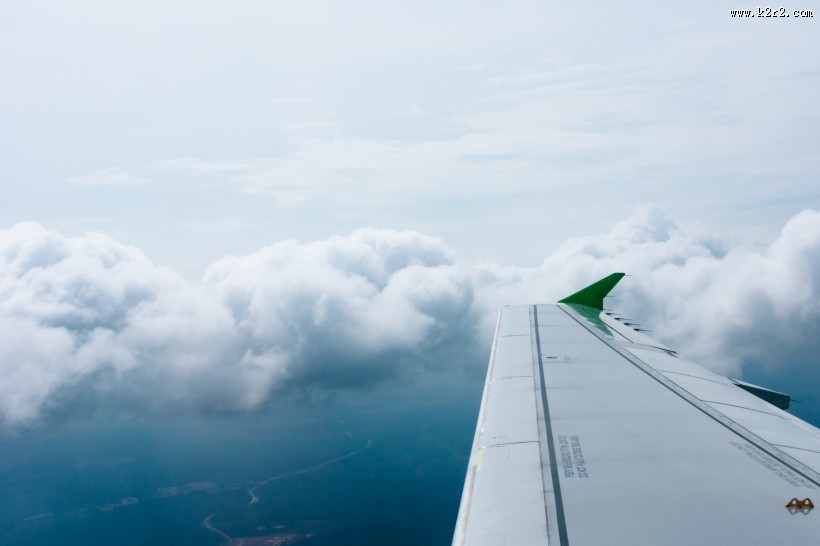 高空中的机翼图片大全