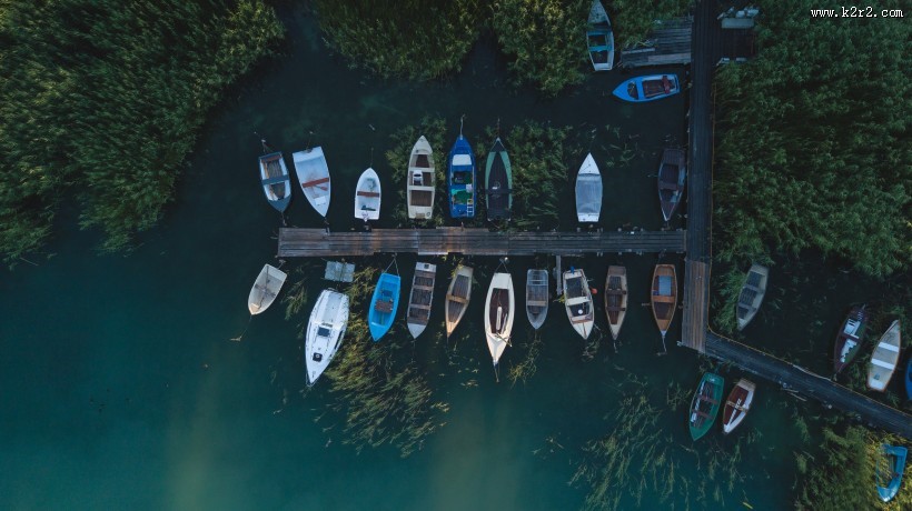 无人机航拍港口图片