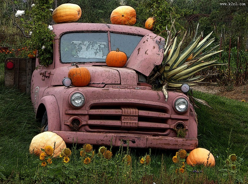 旧的生锈汽车图片