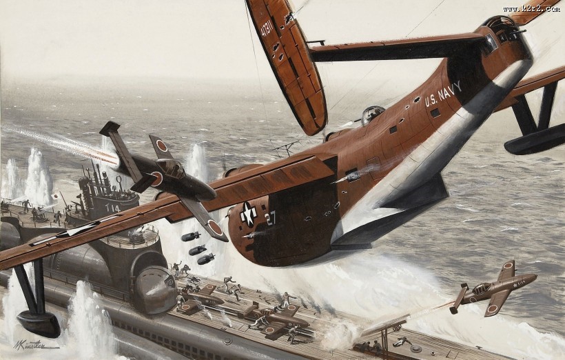 军事题材绘画-潜艇图片