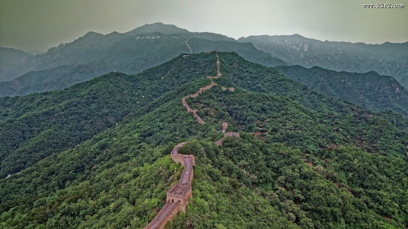 航拍长城图片