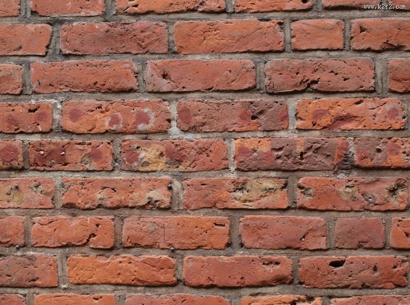红砖堆砌成的墙图片