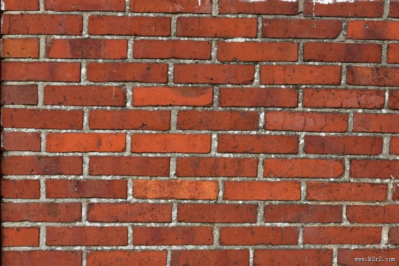 红砖堆砌成的墙图片