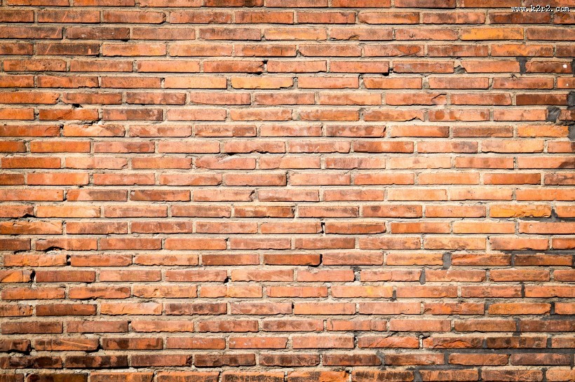 红砖堆砌成的墙图片